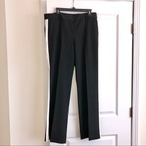 ANN Taylor Black Tuxedo pants with white stripe